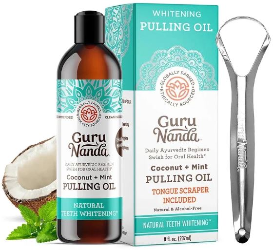 Guru Nanda™️ - Coconut Mint Oil Pulling with 7 Natural Essential Oils