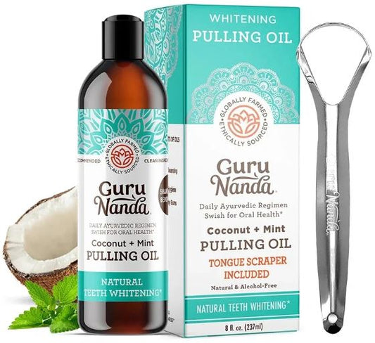 Guru Nanda™️ - Coconut Mint Oil Pulling with 7 Natural Essential Oils